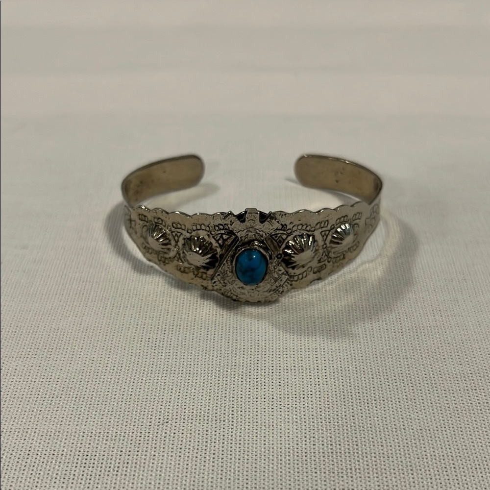 Vintage Silver tone Navajo Style  Bracelet